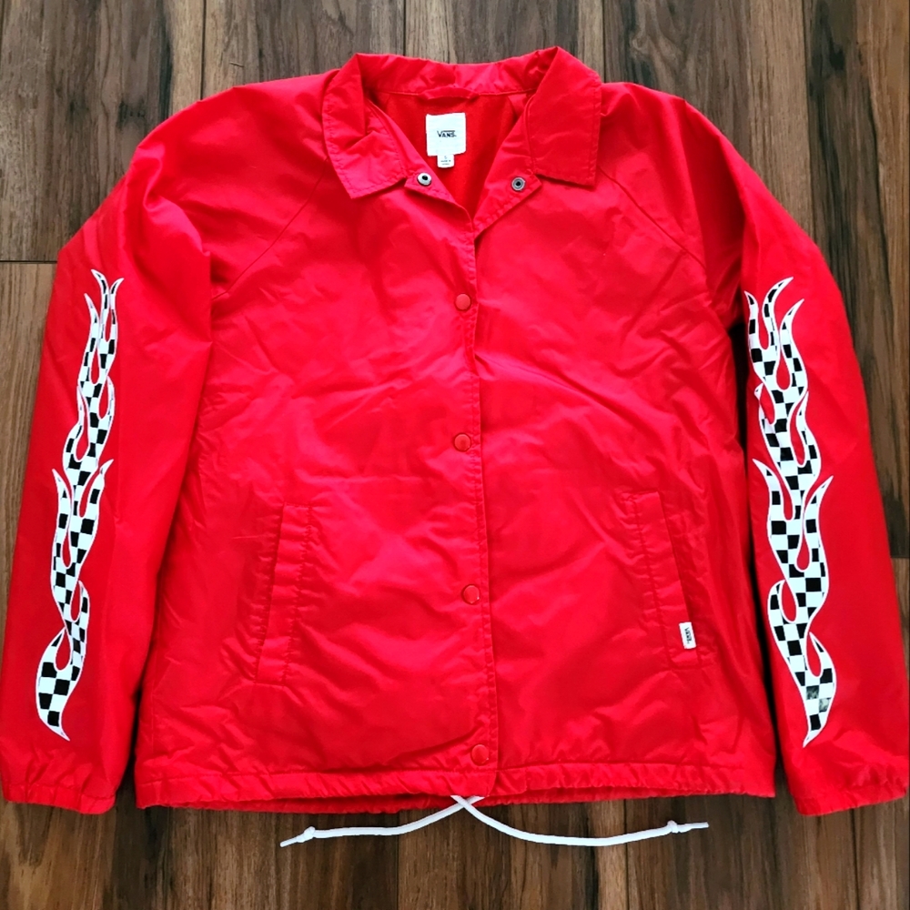 Used Vans Off The Wall Flame Windbreaker
